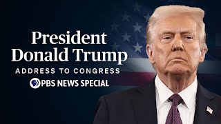 WATCH LIVE President Donald Trumps 2025 address to Congress  PBS News Special [upl. by Hannan]