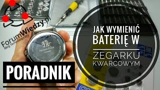 JAK WYMIENIĆ BATERIĘ W ZEGARKU KWARCOWYM NA RĘKĘ  ForumWiedzy [upl. by Shields]