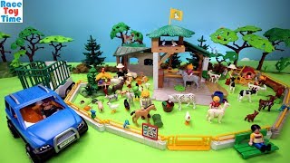 Playmobil Childrens Petting Zoo Animals Building Set  Build Review [upl. by Airdnazxela]