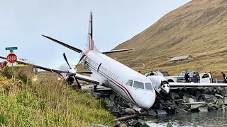 PenAir 3296 Fatal Runway Overrun of Saab 2000 Unalaska AK [upl. by Aara941]