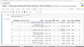 Data preprocessing and Data Cleaning Titanic dataset [upl. by Eveivenej]