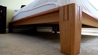 I Built A Thuma Bed Frame From Cherry Hardwood [upl. by Ulphiah]