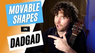 Movable Chord Shapes In DADGAD  Compared To Standard Guitar Tuning [upl. by Nesyrb]