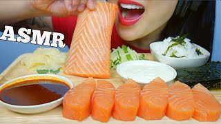 ASMR SUSHI GRADE SALMON SLAB SASHIMI  FIRE SAUCE  MAYO EATING SOUNDS NO TALKING  SASASMR [upl. by Witherspoon929]