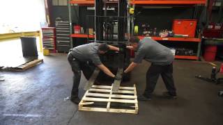 How to Change Forklift Forks  Southern States Toyotalift [upl. by Nylaehs]