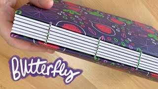 Butterfly Japanese 4Needle Bookbinding Tutorial [upl. by Leahcir856]