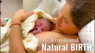 LABOR amp DELIVERY VLOG RAW AND REAL ►  Unmedicated and Emotional 1st Baby [upl. by Dlaniger]