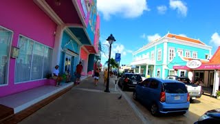 Bonaire Walking Tour off of ship【4K】 [upl. by Ecirtak580]