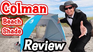 Coleman Beach Shade Shelter Set Up Review amp Wind Test [upl. by Arbed]