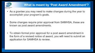 How to Submit a Post Award Amendment for Discretionary Grants [upl. by Iohk936]