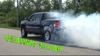 2012 GMC Sierra 342 to 410 Gearing Swap [upl. by Ancelin]