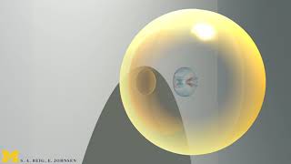 Inertial collapse of a single bubble near a solid surface [upl. by Ahseen467]