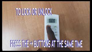 HOW TO LOCK amp UNLOCK ANY AIR CONDITIONER AC REMOTE [upl. by Lounge836]