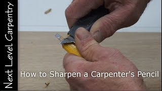 How to Sharpen a Carpenters Pencil [upl. by Ranzini]