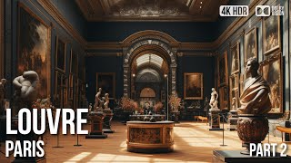 Louvre Museum Paris  Napoleon Apartments  Walking Tour  4K 🇫🇷 [upl. by Suiravat587]