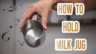 How to hold milk jug for The Perfect Latte Art  2 MINUTES VIDEO TUTORIAL [upl. by Romain]