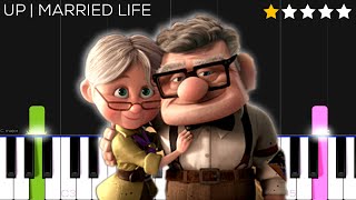 Disney Pixar’s “Up”  Married Life  EASY Piano Tutorial [upl. by Onilegna]