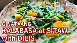 GINATAANG KALABASA AT SITAW WITH DILIS [upl. by Ayar350]