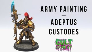 How to Paint Adeptus Custodes for Warhammer 40k 9th Edition and The Horus Heresy [upl. by Candra695]