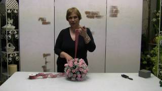 How To Make A Pomander Ball Kissing Ball Using Silk Flowers [upl. by Janeta122]