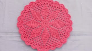 Thalposh Crochet Rumal Design  Beautiful Crosia Thalposh  Crochet Mandala  Doily Crochet Tutorial [upl. by Naened]