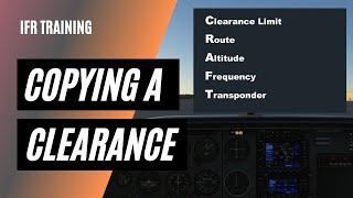 CRAFT Clearance  Receiving IFR Clearance from ATC  IFR Clearance Practice [upl. by Rothmuller]