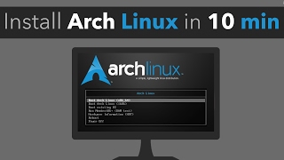 Installing Arch Linux in less than 10 minutes [upl. by Anazus94]