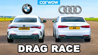 BMW 4 Series vs Audi A5  DRAG RACE [upl. by Jit141]