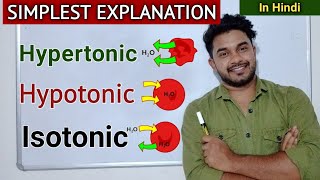 Hypertonic Hypotonic amp Isotonic Solutions in hindi  Tonicity  neet biology  chalktalk [upl. by Ainimreh129]