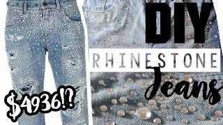 DIY RHINESTONE JEANS [upl. by Terina]