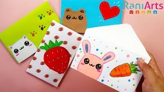 Cómo hacer SOBRES para tus cartas SIN PEGAMENTO Fácil  DIY  Easy ENVELOPES [upl. by Hanahsuar420]