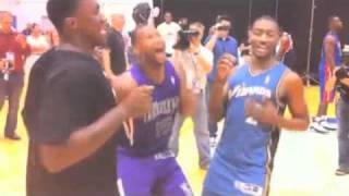 Demarcus Cousins and John Wall doing the Dougie [upl. by Teirrah]