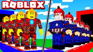 FABRICA DE MIKECRACK vs RAPTOR 😂 SUPER HEROES VENGADORES EN ROBLOX [upl. by Einitsed794]