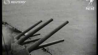 Gunnery practice by RN battleship HMS Nelson 1941 [upl. by Kristina]