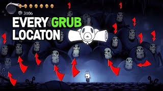 Hollow Knight How to Find All Grubs Quick Using The Collectors Map [upl. by Wolk]