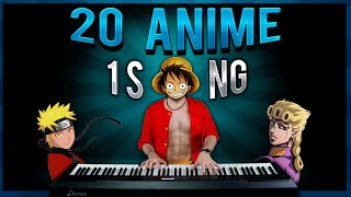 20 ANIME in 1 SONG [upl. by Odnuges88]