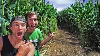 First to finish CORN MAZE WINS we are stuck inside [upl. by Gnemgnok]