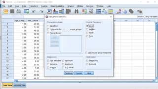 SPSS  Mean Median Mode Standard Deviation amp Range [upl. by Laram]