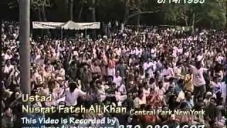 YouTube  Nusrat Fateh Ali Khan in Central Park New Yorkflv [upl. by Yliak]