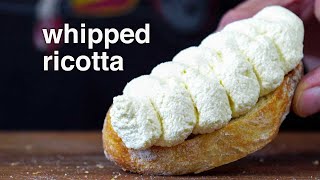 fresh RICOTTA from scratch plus whipped ricotta toast [upl. by Magnolia]