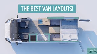 BEST VAN LAYOUTS how to design your van conversion  VAN LIFE BUILD [upl. by Reyotal]