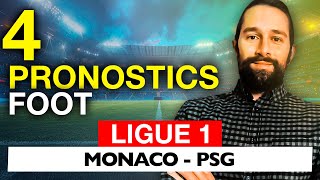 Pronostic foot Ligue 1  nos 4 pronos Monaco PSG Mercredi 18 décembre [upl. by Eileme970]