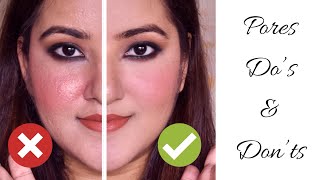 Pores Do’s and Donts  Makeup Tips For Prominent Pores amp Textured Skin [upl. by Hukill]