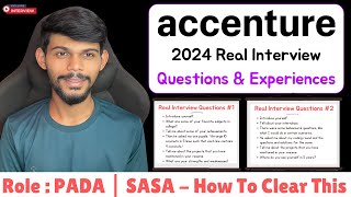 Real Accenture Interview Questions 2024  Past Experiences amp Guidance  PADA amp SASA [upl. by Gerdeen966]