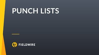 Punch Lists in Fieldwire [upl. by Fariss]