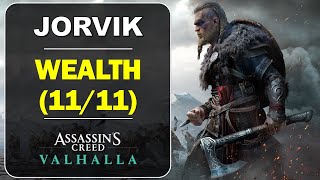 Jorvik All Wealth Locations  GearArmor Chests  Assassins Creed Valhalla [upl. by Aelat]