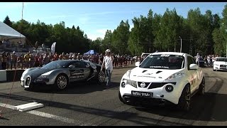 Bugatti Veyron VS Nissan Juke R Russian Drag Race [upl. by Sanjay]