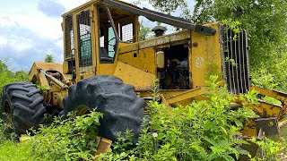 BURIED IN WEEDS Will this Skidder Start AND Pull Logs Again [upl. by Erbma]