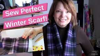 How to Sew Winter Fleece Scarf Mobius Scarf Perfect Gift [upl. by Aileda]