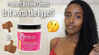 Mielle Organics Babassu Oil Mint Deep Conditioner Review  NATURAL CURLY HAIR [upl. by Oranneg]